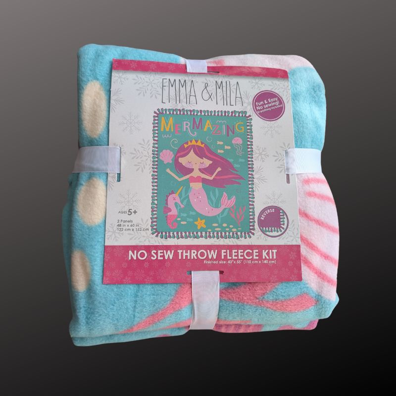 Emma & Mila Mermazing NoSew Throw Feece Kit