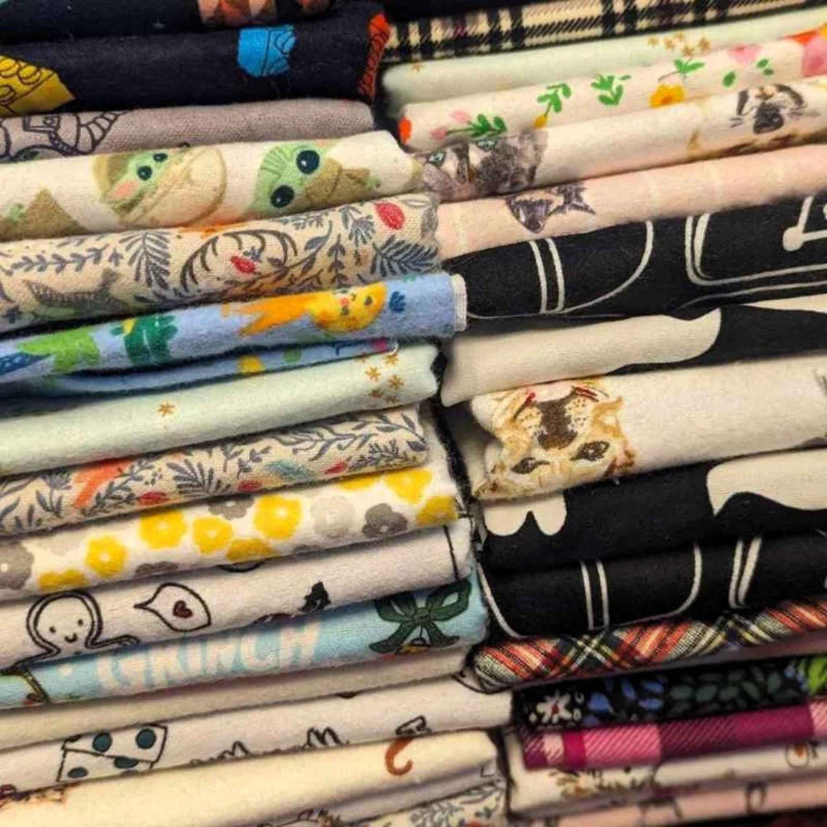 Flannel Scrap Pack by the Pound, Rag Quilts, Various Themes