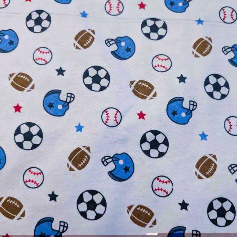 Football FLANNEL, Baseball, Soccer on White