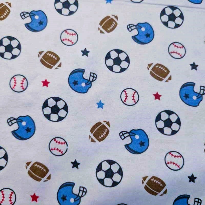 Football FLANNEL, Baseball, Soccer on White