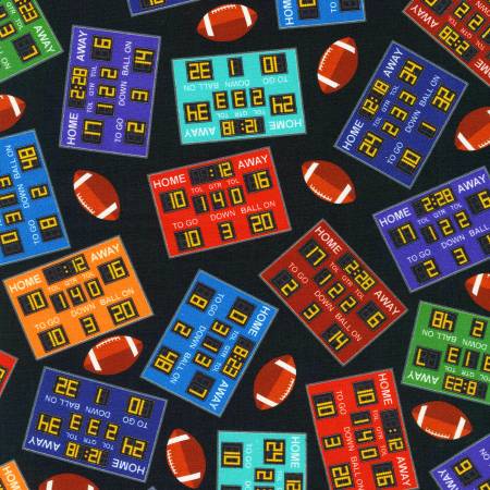 Football Scoreboard Cotton Fabric | Robert Kaufman