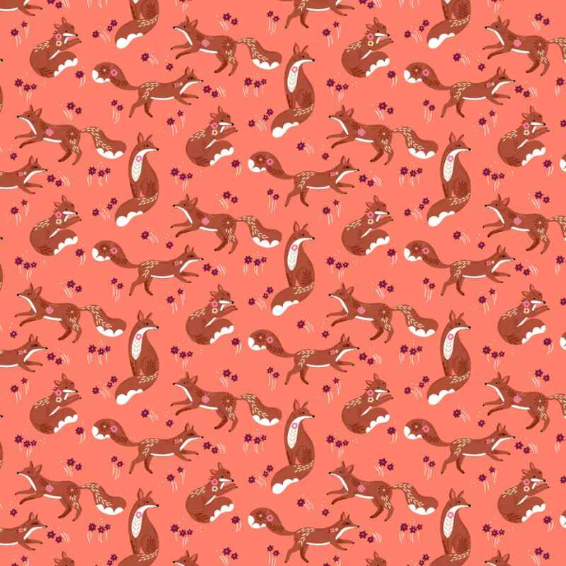 Fox on Pink 2541 - Wild Folk - Bethane Janine