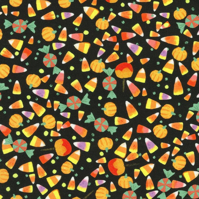 Halloween Candy Licorice Cotton Fabric | Robert Kaufman