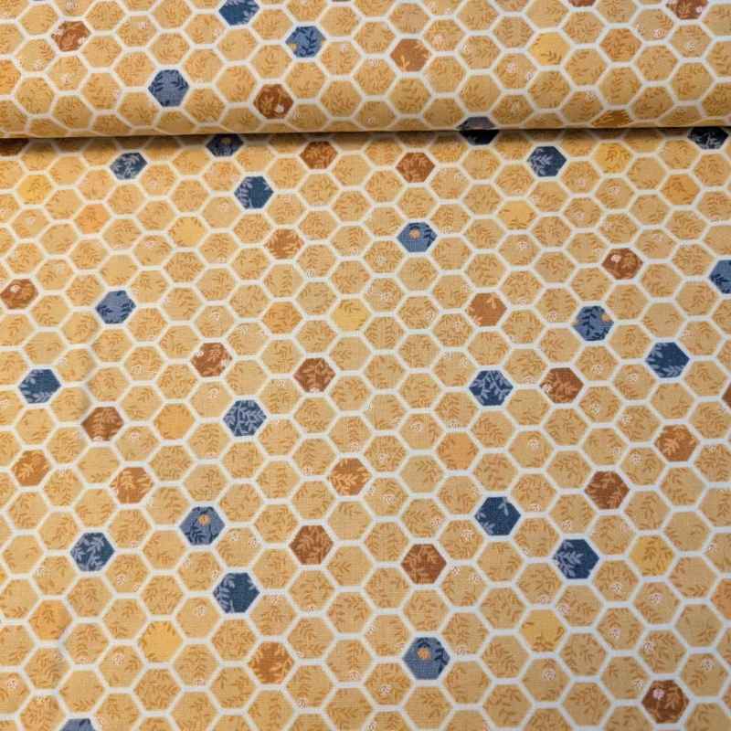 Honeycomb Texture Fabric – Gold | Bloomin’ Poppies