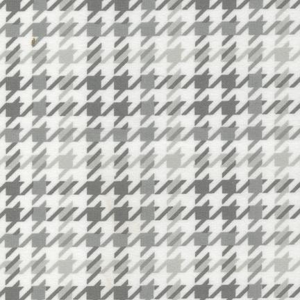 Houndstooth Cozy Cotton Flannel - Gray