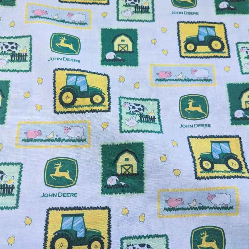 John Deere Tractor Patch on White by Springs Creative