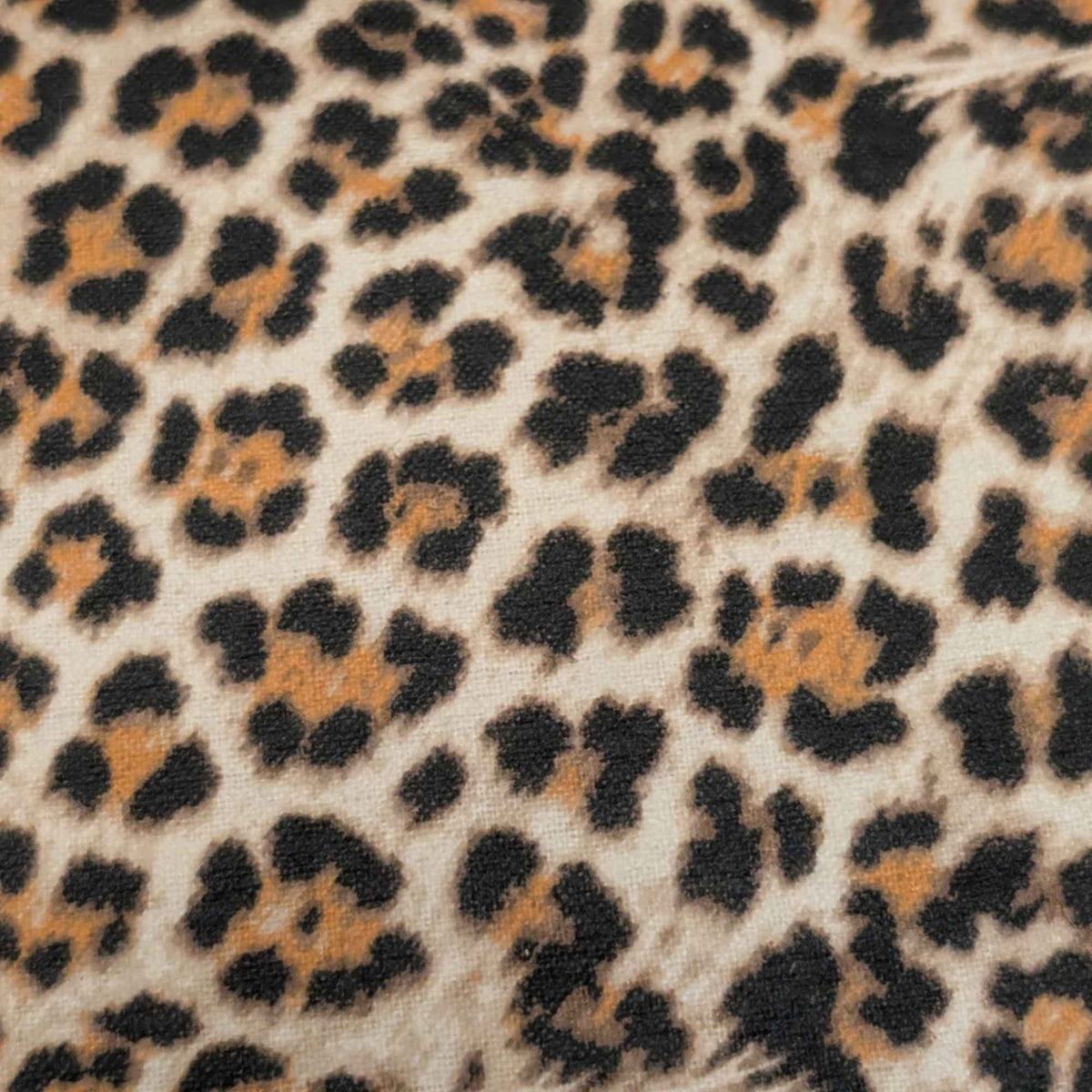 Leopard Print Cotton Flannel – Brushed Soft Oeko - Tex Standard 100