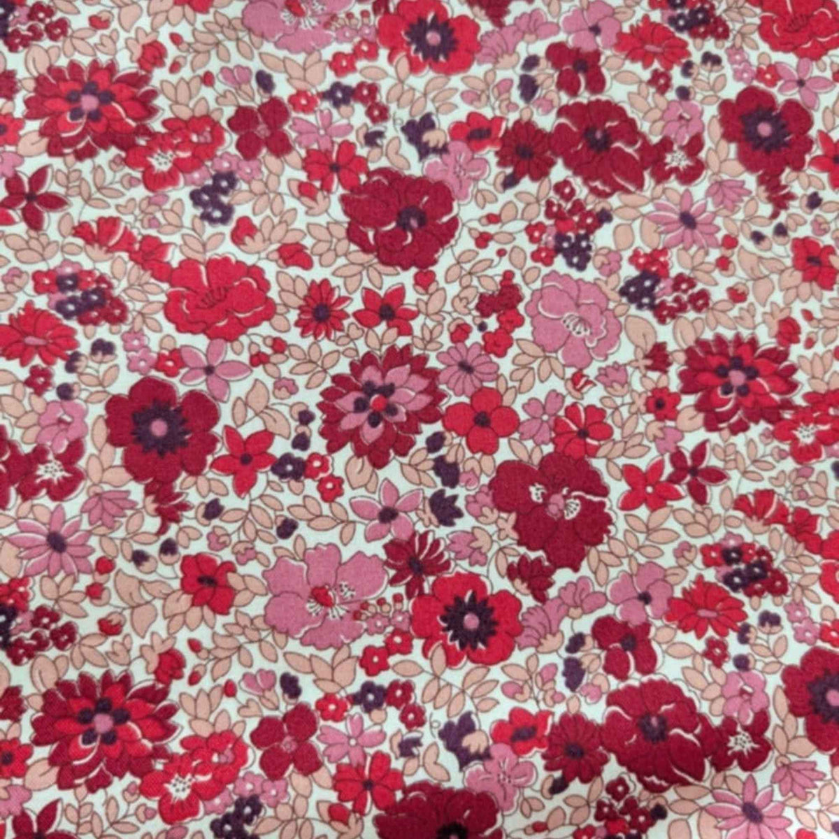 Liberty Fabrics, Arley Park – Flower Show Botanical Jewel Burgundy Floral