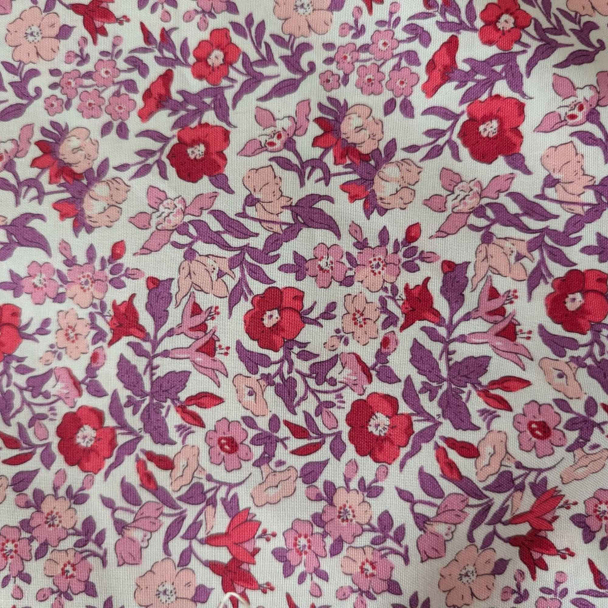 Liberty Fabrics – Mamie Flower Pink & Purple Floral | Flower Show Botanical Jewel