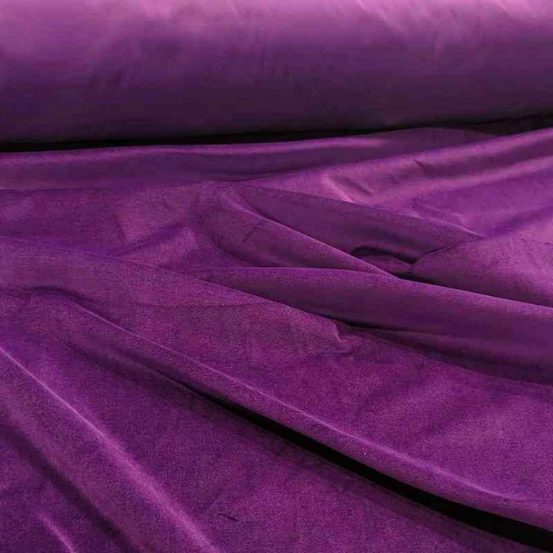 Lush VELVETEEN Fabric in Solid Purple - Width 57"