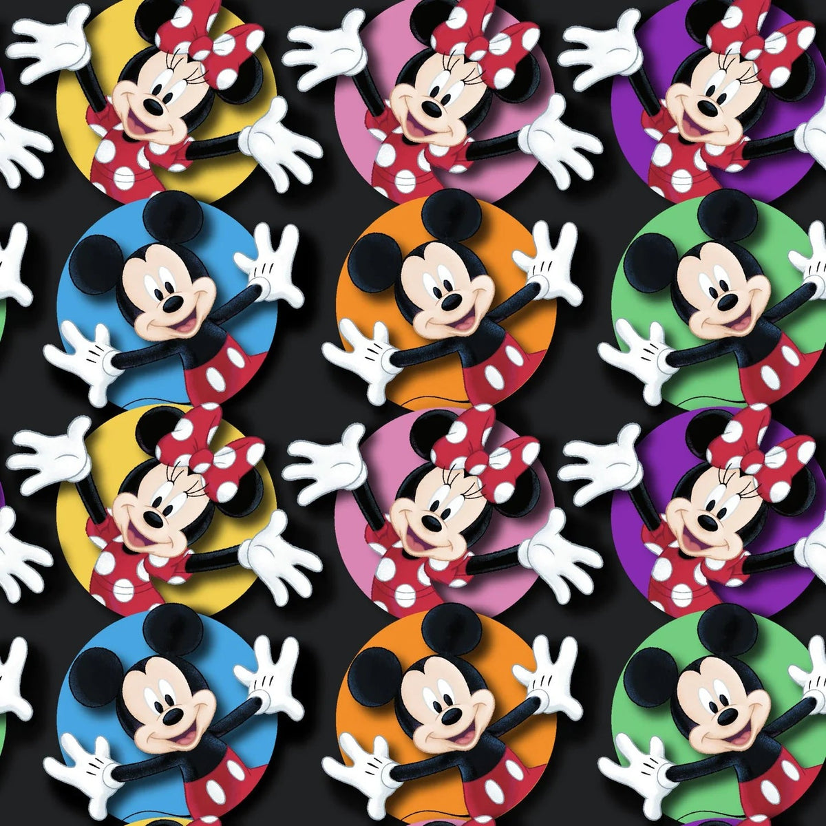 Mickey and Minnie Circles – Vibrant Disney - Inspired Pattern