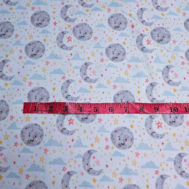 Moon and Stars, Nursery FLANNEL, Baby Girl by Echo Park