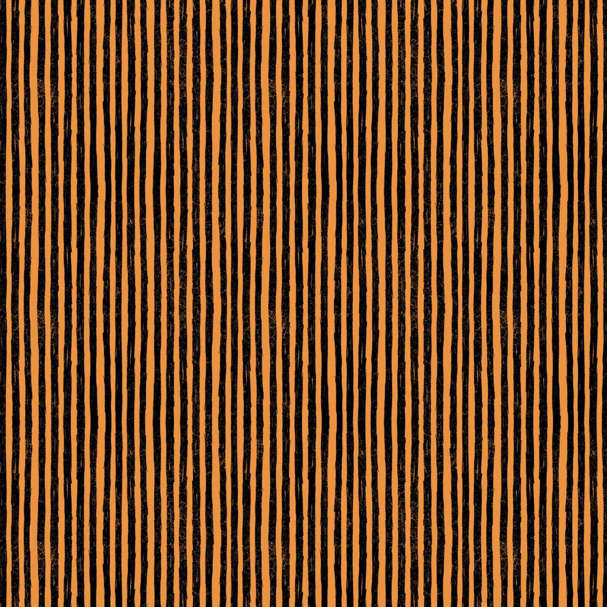 Moonlit Manor Orange & Black Stripe Halloween Cotton Fabric
