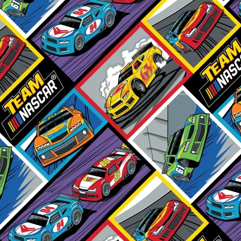 Nascar Racing Blocks 1 - yard PRECUT