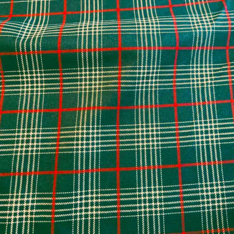 Orford Plaid in Hunter Green, Red and White Flannel