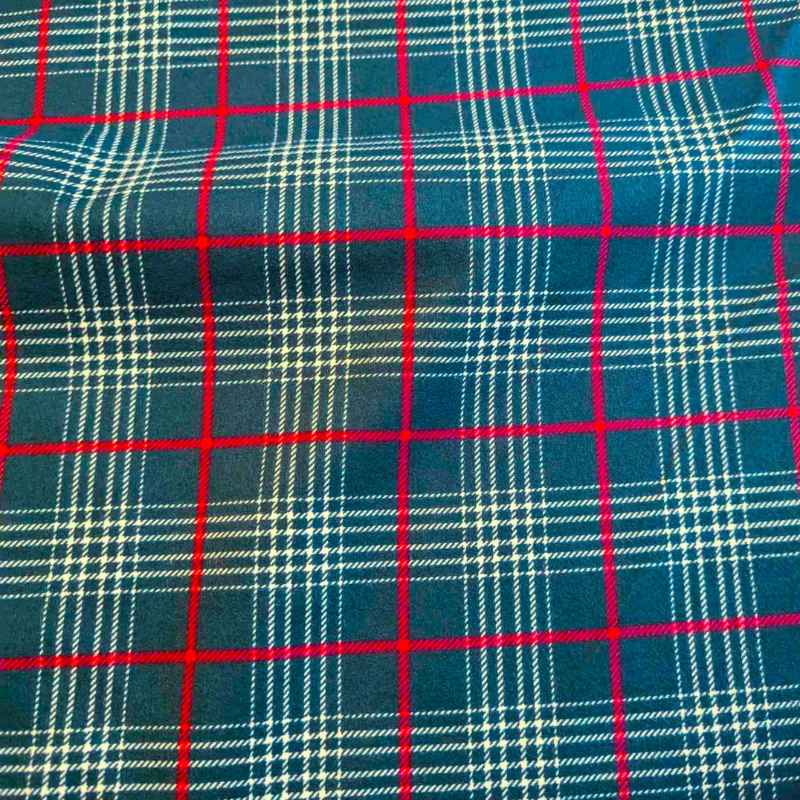 Orford Plaid in Hunter Green, Red and White Flannel