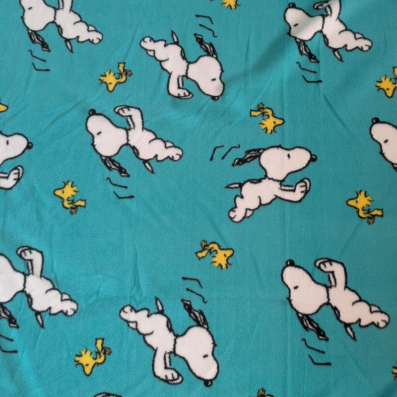 Peanuts On the Go Fleece by Springs Creative – Cozy Snoopy & Friends Fabric