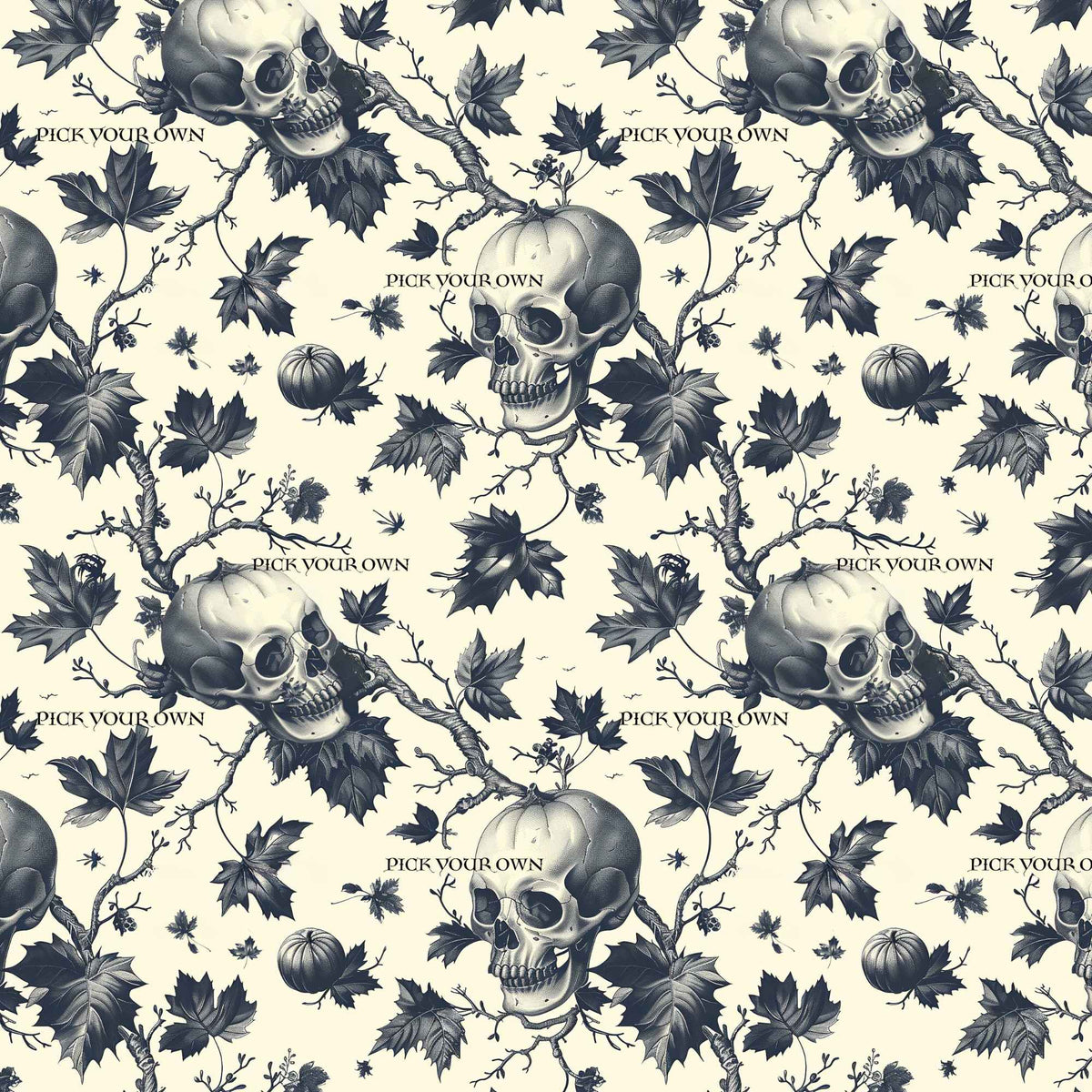 Pick Your Own PUL Fabric | Waterproof and Durable Skull & Leaf