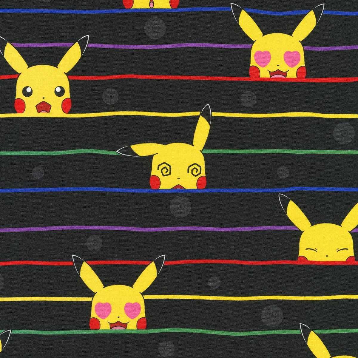 Pokémon Pikachu Expressions Cotton Fabric | Robert Kaufman