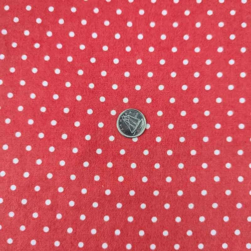 Polka Dot Red Cozy Cotton FLANNEL