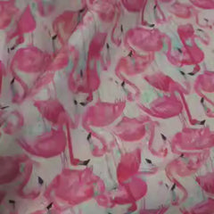 Flamingo Fabric, Digital Printed, ZoZo Designs - Fabric Design Treasures