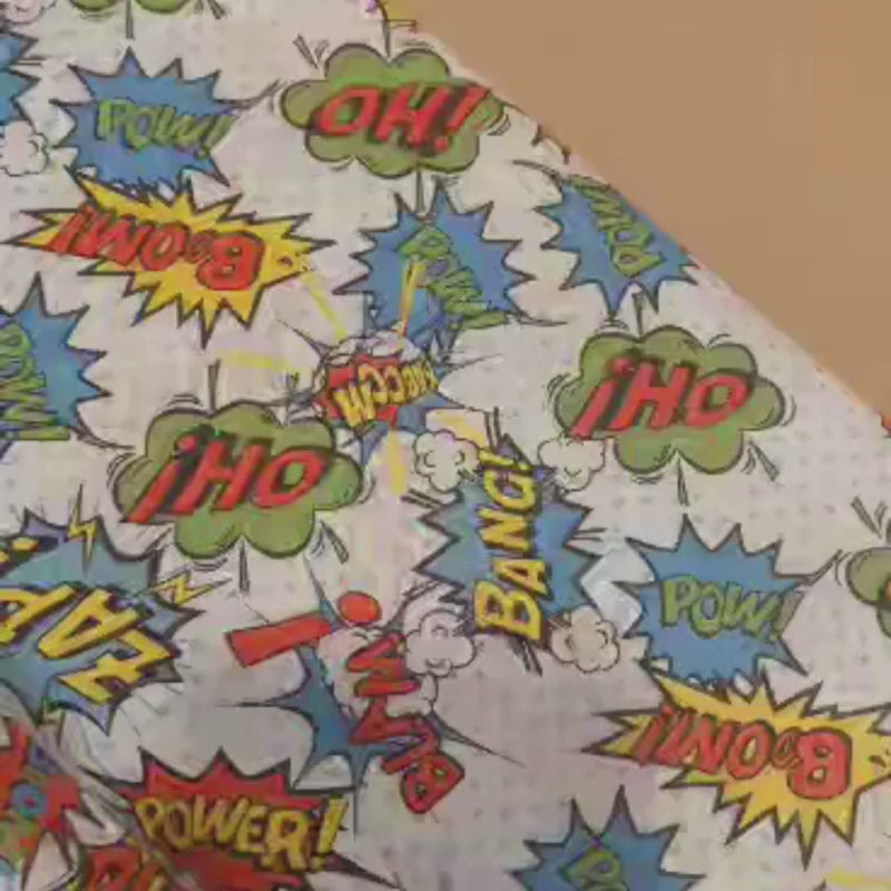 Comic Fabric, Bang, Boom Crash OH! Pow! - Fabric Design Treasures