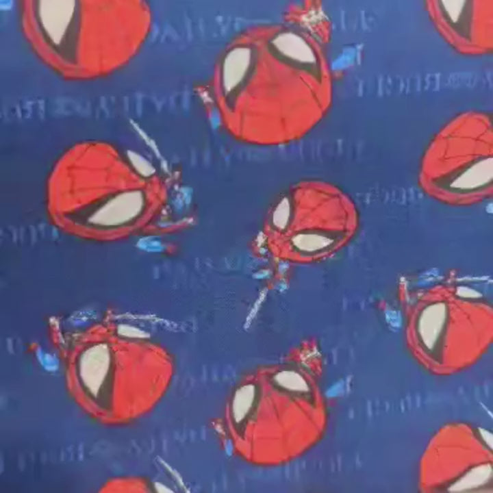 Spiderman Fabric, Spider-Man IV (GamerVerse) Blue Fabric