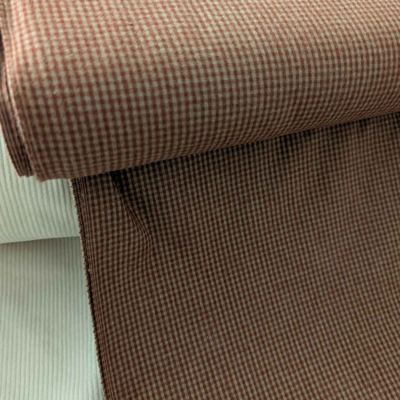Red & White Gingham Yarn Dyed Cotton Flannel Fabric – Quilting and Apparel