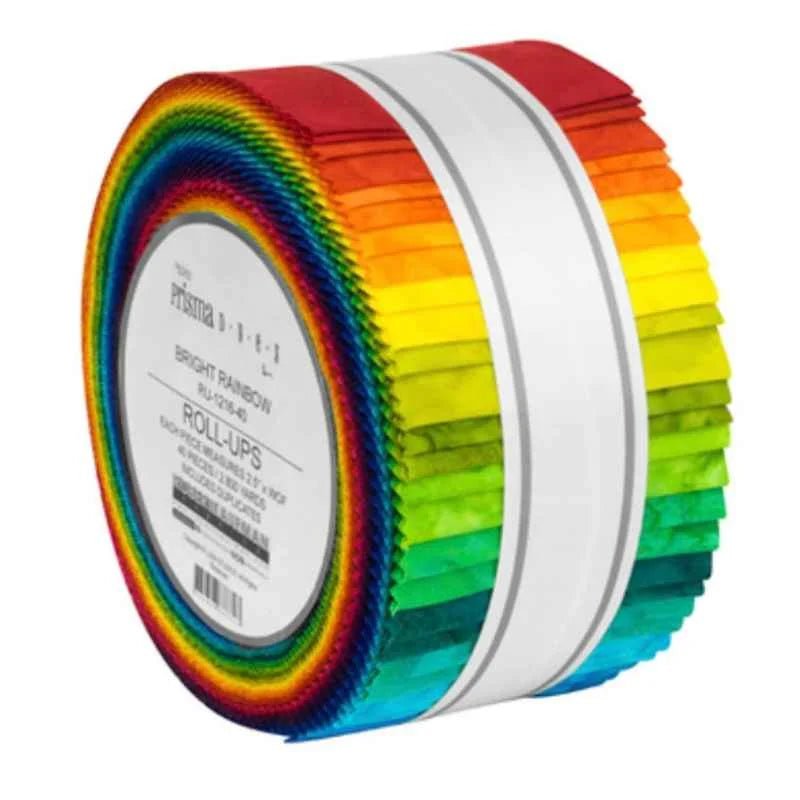 Robert Kaufman Jelly Roll, Artisan Batiks Prisma Dyes Bright Rainbow Roll-Up