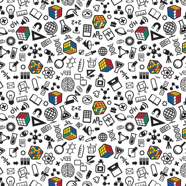 Rubiks 2 Collection - I'm a Genius Cotton Fabric