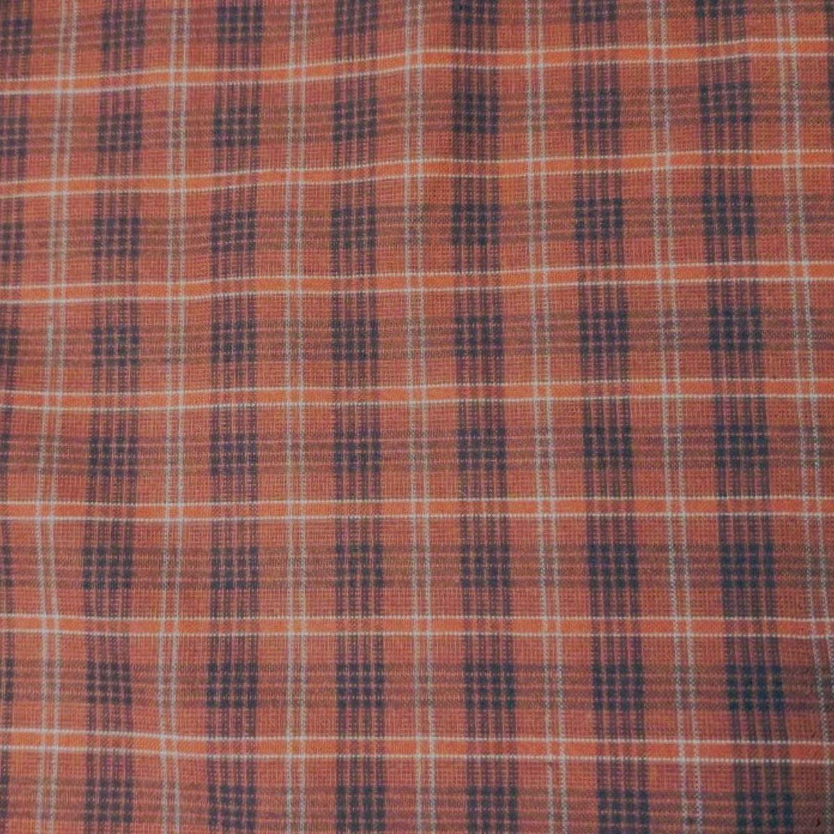 Rust & Black Plaid Yarn Dyed Cotton Flannel Fabric – Quilting and Apparel