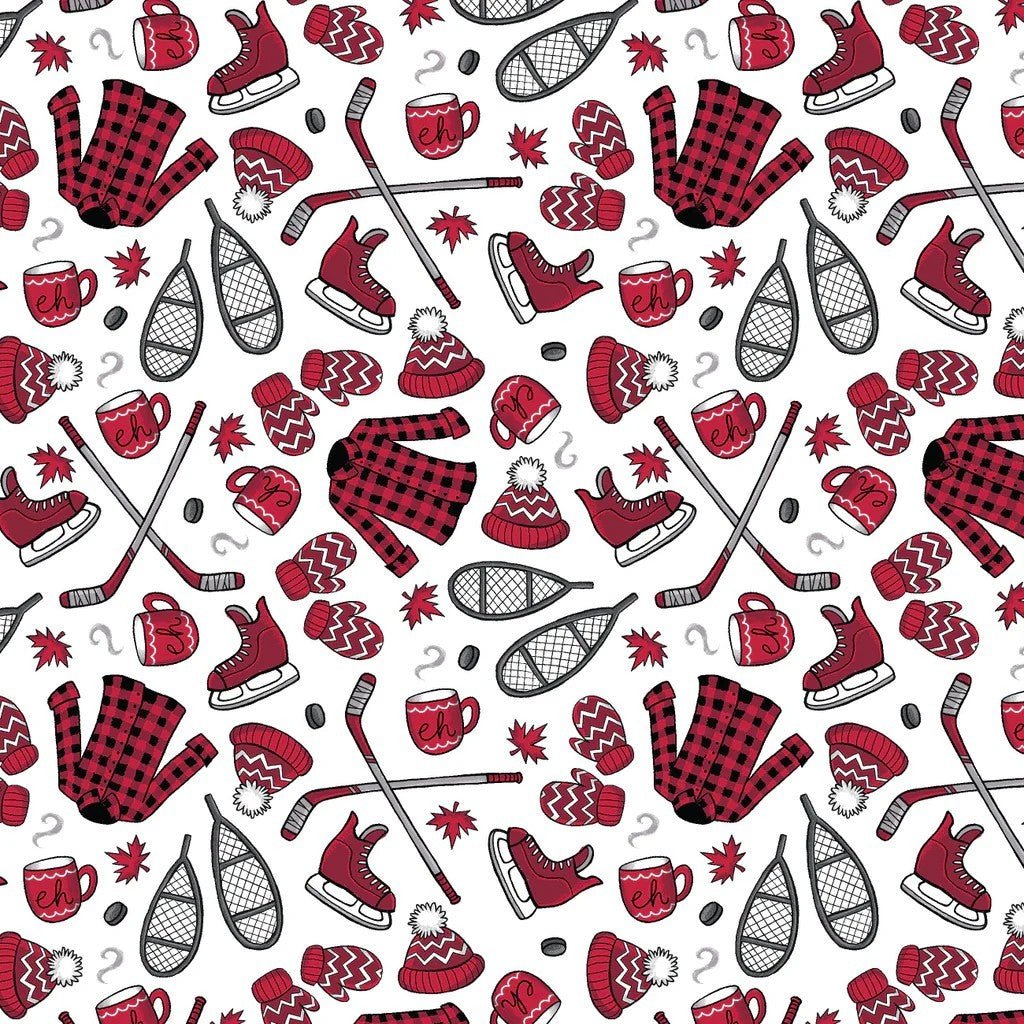 So Canadian Eh Cotton Print – White | North of Ordinary