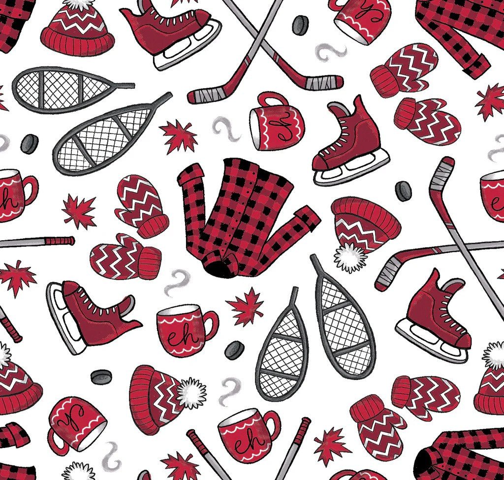 So Canadian Eh Cotton Print – White | North of Ordinary