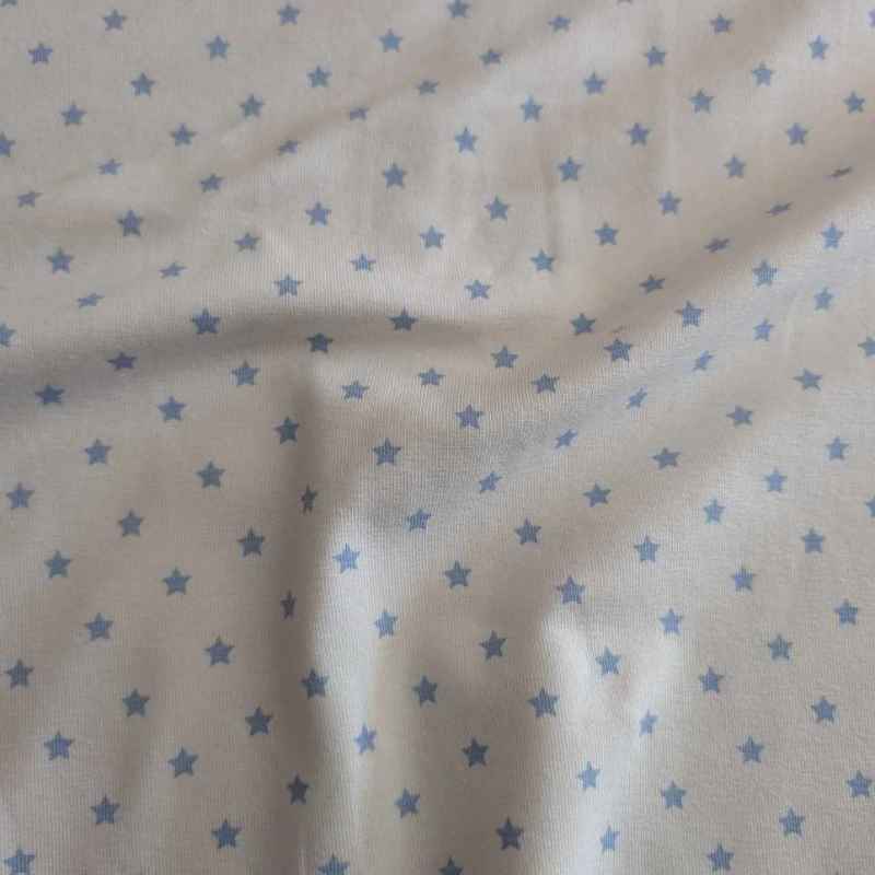 Star Blue Jersey Knit – Soft & Organic Fabric