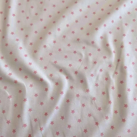 Star Old Rose Jersey Print – Soft & Organic Fabric