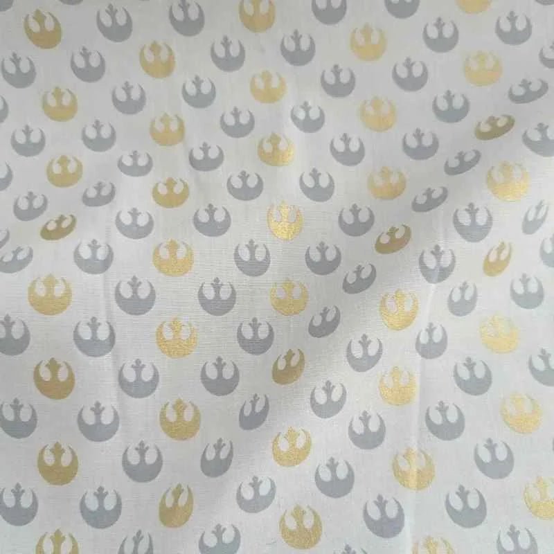 Star Wars Gold Metallic Starbird Rebel Alliance Emblem on Grey – Fabric ...