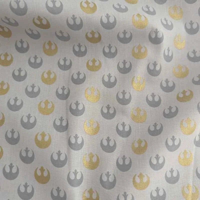 Star Wars Gold Metallic Starbird Rebel Alliance Emblem on Grey