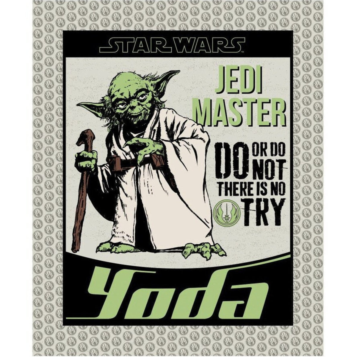 Star Wars Jedi Master Do or Do Not There is No Try Panel