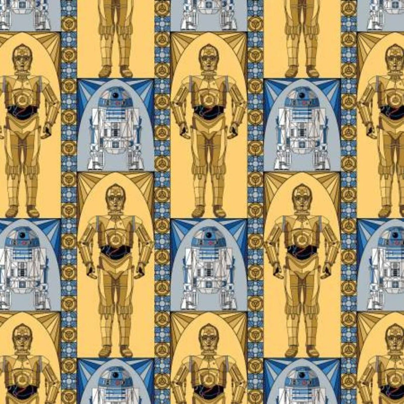 Star Wars Stain Glass Droids