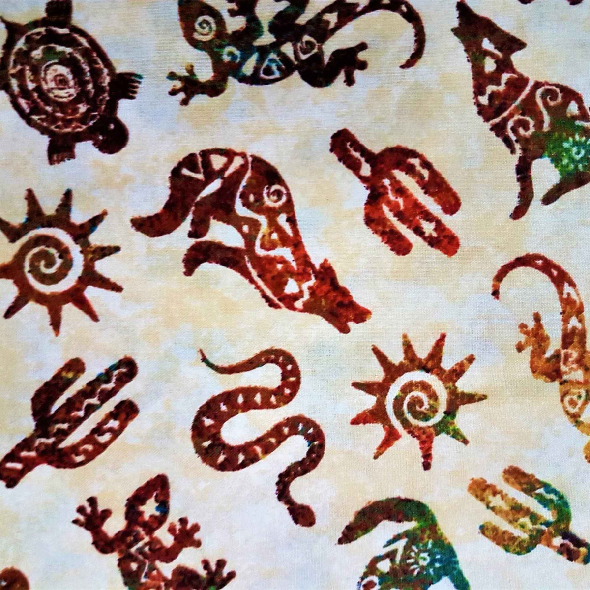 Stonehenge, Southwestern Desert Motif Cotton Print