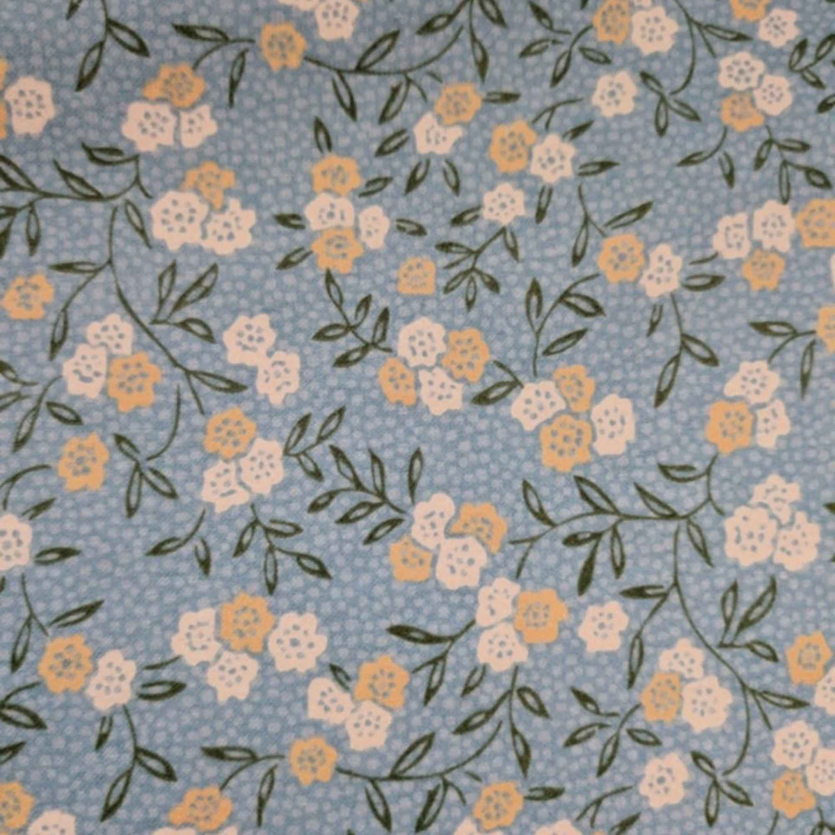 Teal Floral Cotton FLANNEL – Soft Brushed, OEKO - TEX Certified