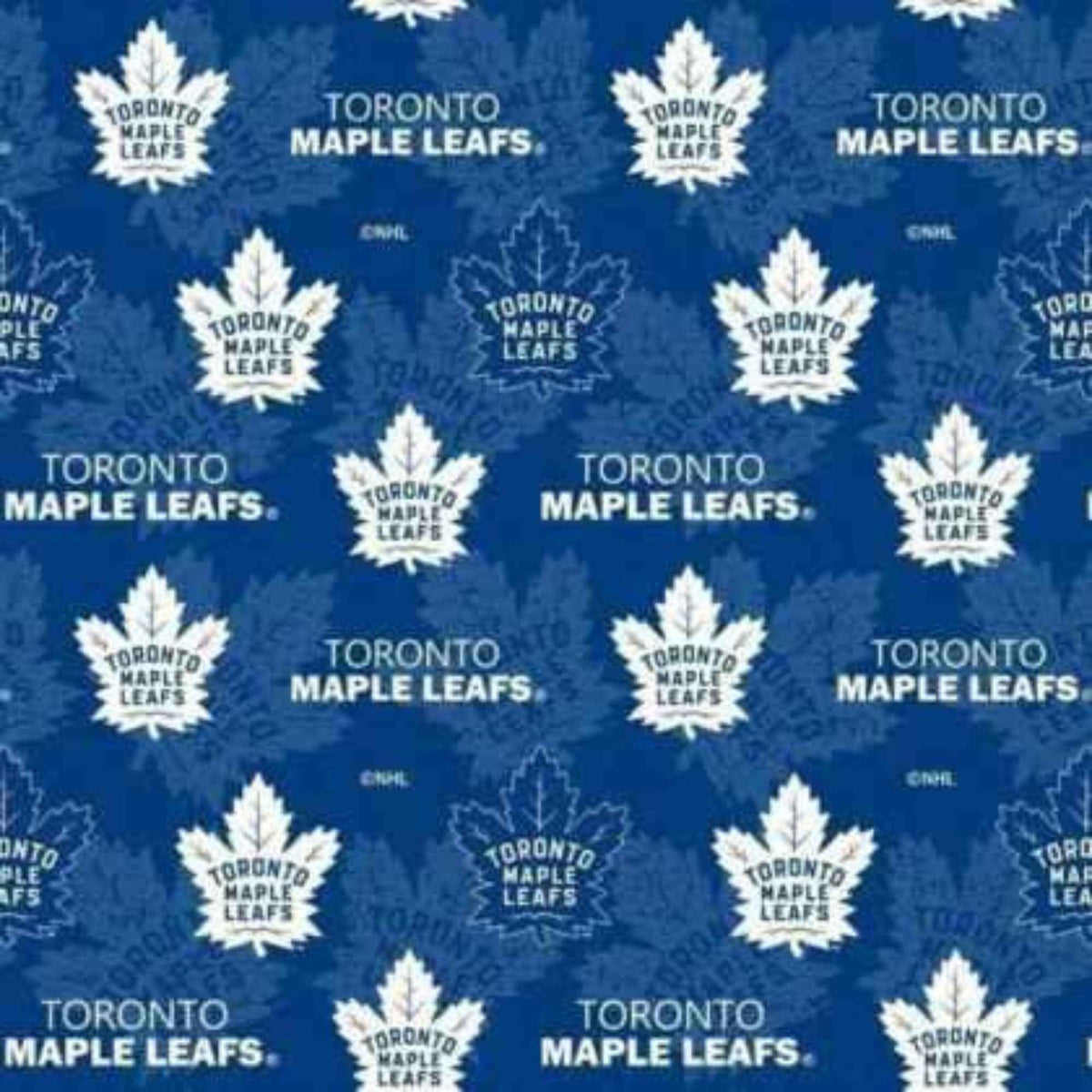 Toronto Maple Leafs Cotton Fabric – Licensed NHL Quilting Print by the Yard