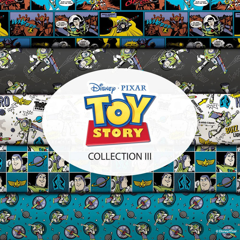 Toy Story III Buzz Spotlight Fabric – 7 Pre - Cut 1 - Yard Bundle