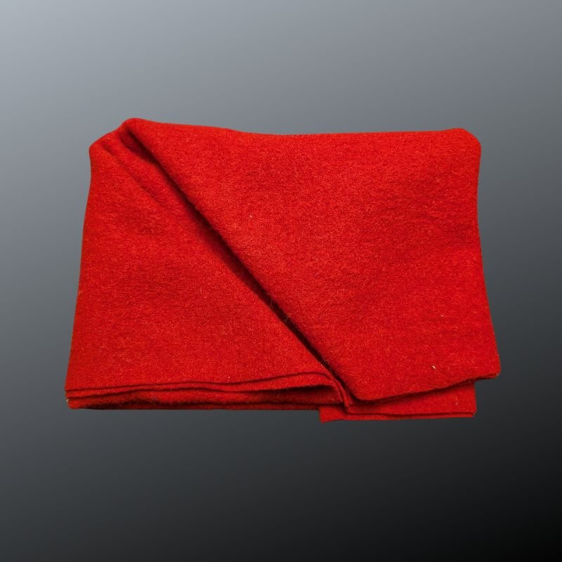 Vibrant Red Boiled Wool for Outerwear