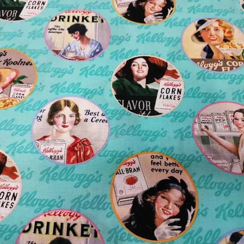 Vintage Ads by 8 Kellogg Girls, Quilting Cotton