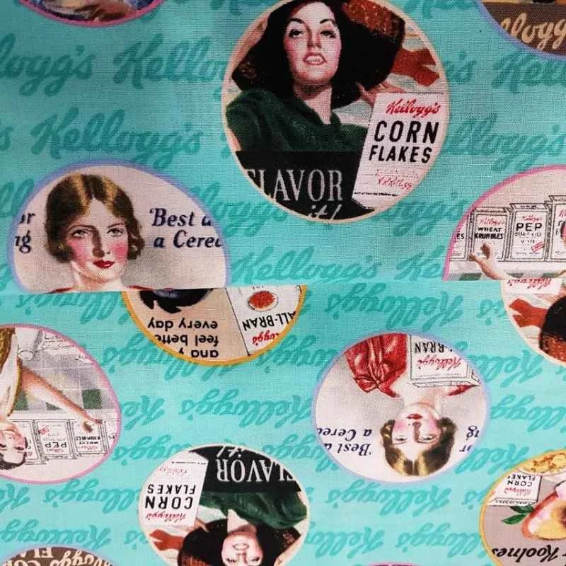 Vintage Ads by 8 Kellogg Girls, Quilting Cotton