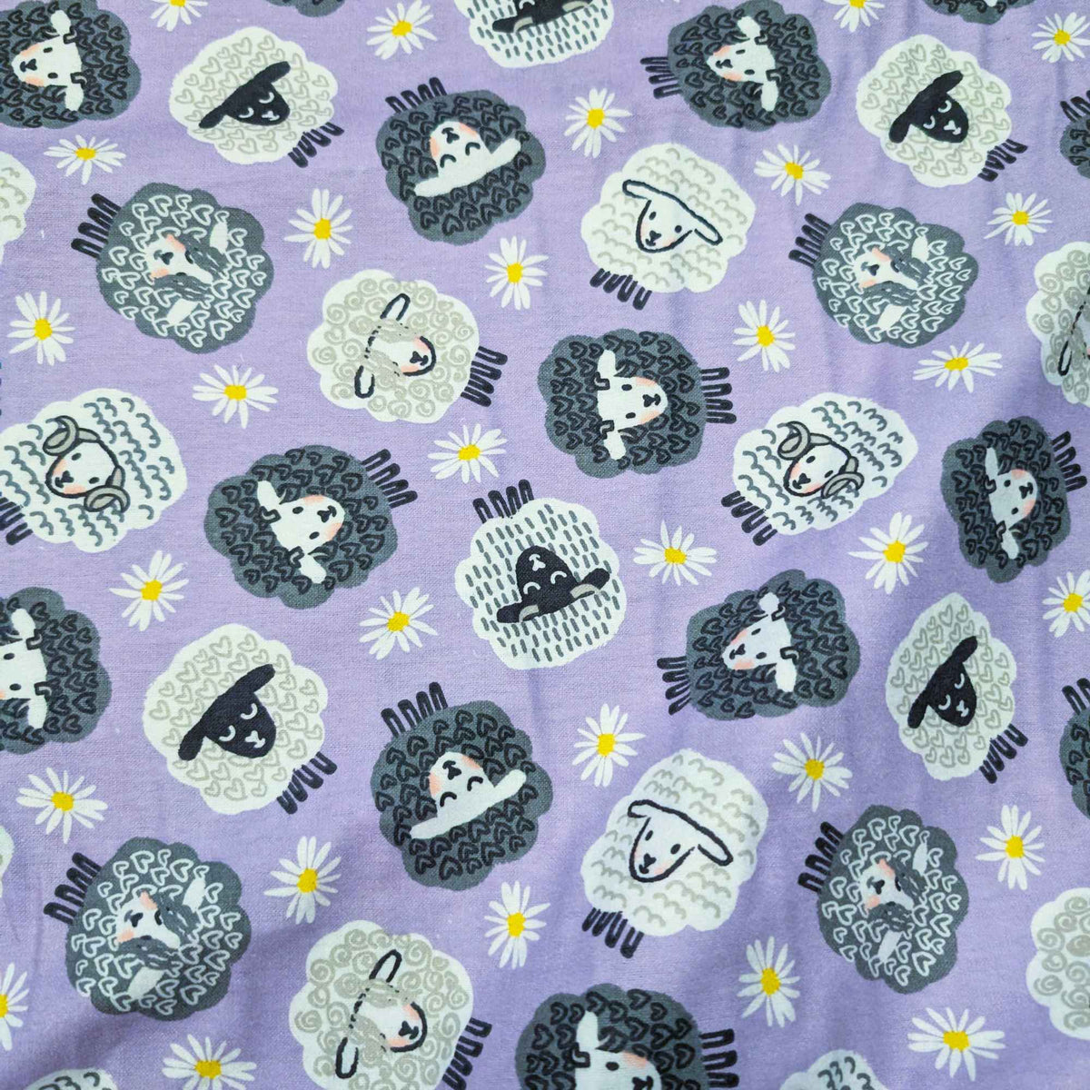 Violet Sheep Cotton FLANNEL, OEKO - TEX Standard 100, Brushed Soft