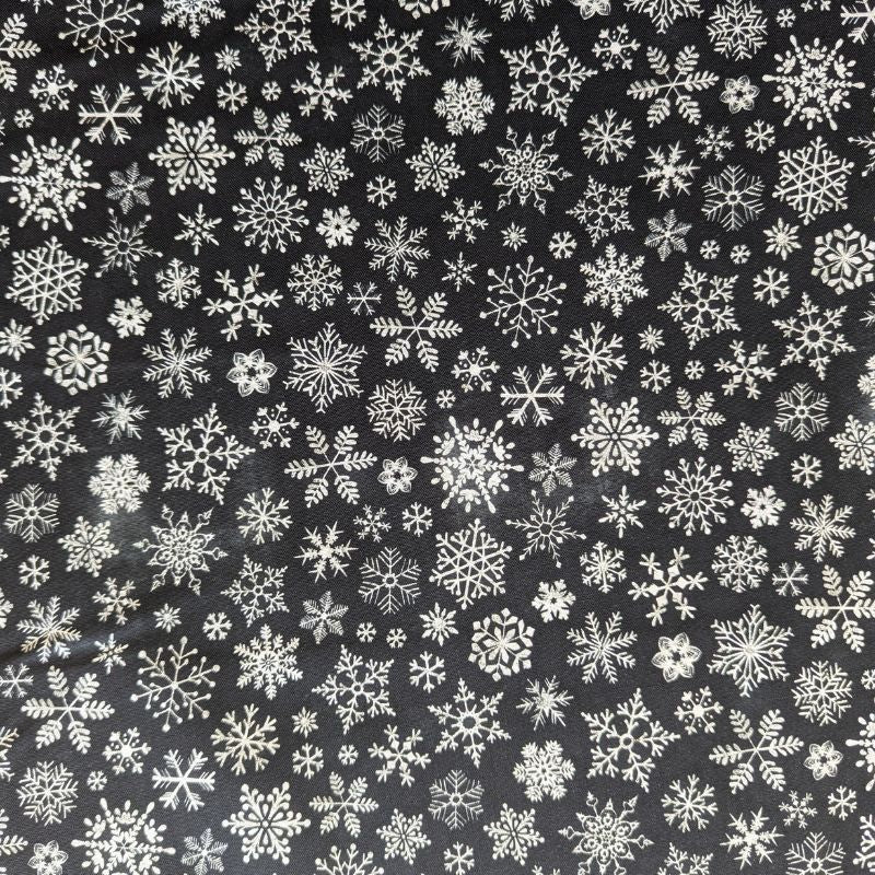 White Chalkboard Snowflakes on Black