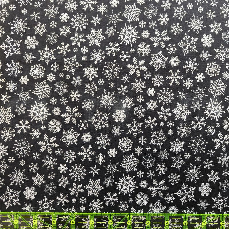 White Chalkboard Snowflakes on Black