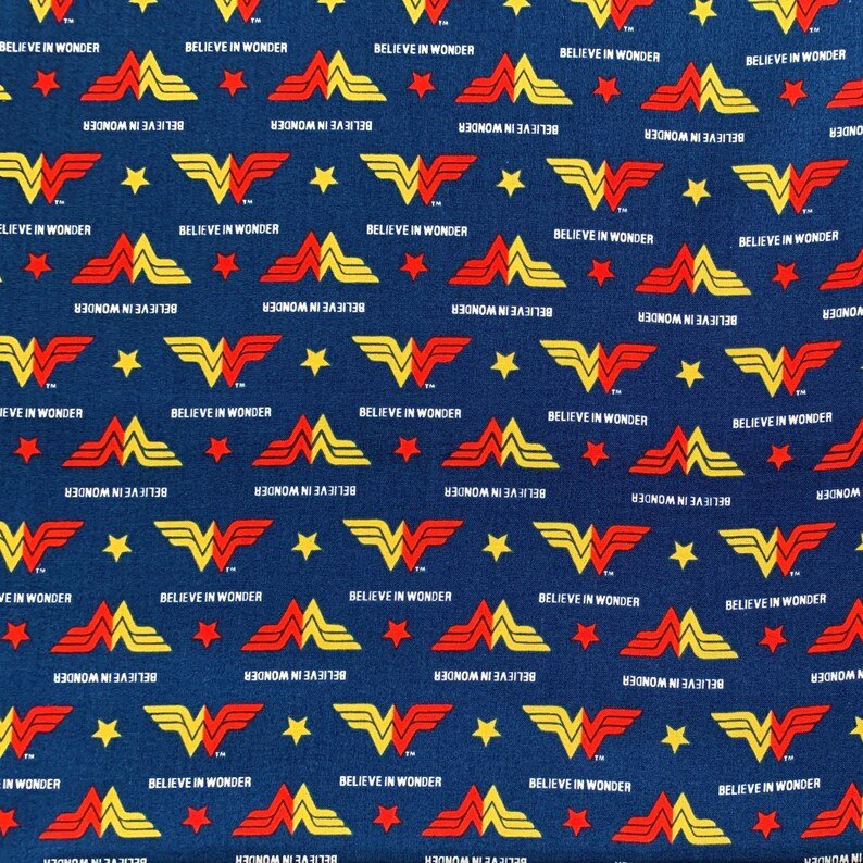 Wonder Woman Believe in Wonder Fabric Camelot Fabrics 678361994001